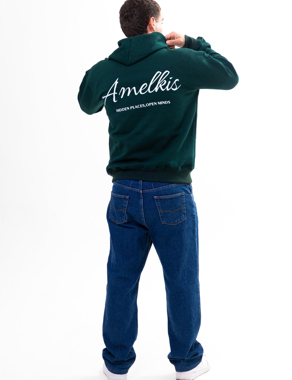Amelkis basic hoodie in green