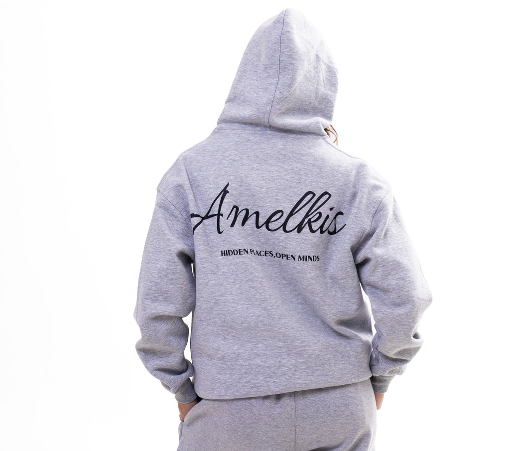 Amelkis basic hoodie in grey