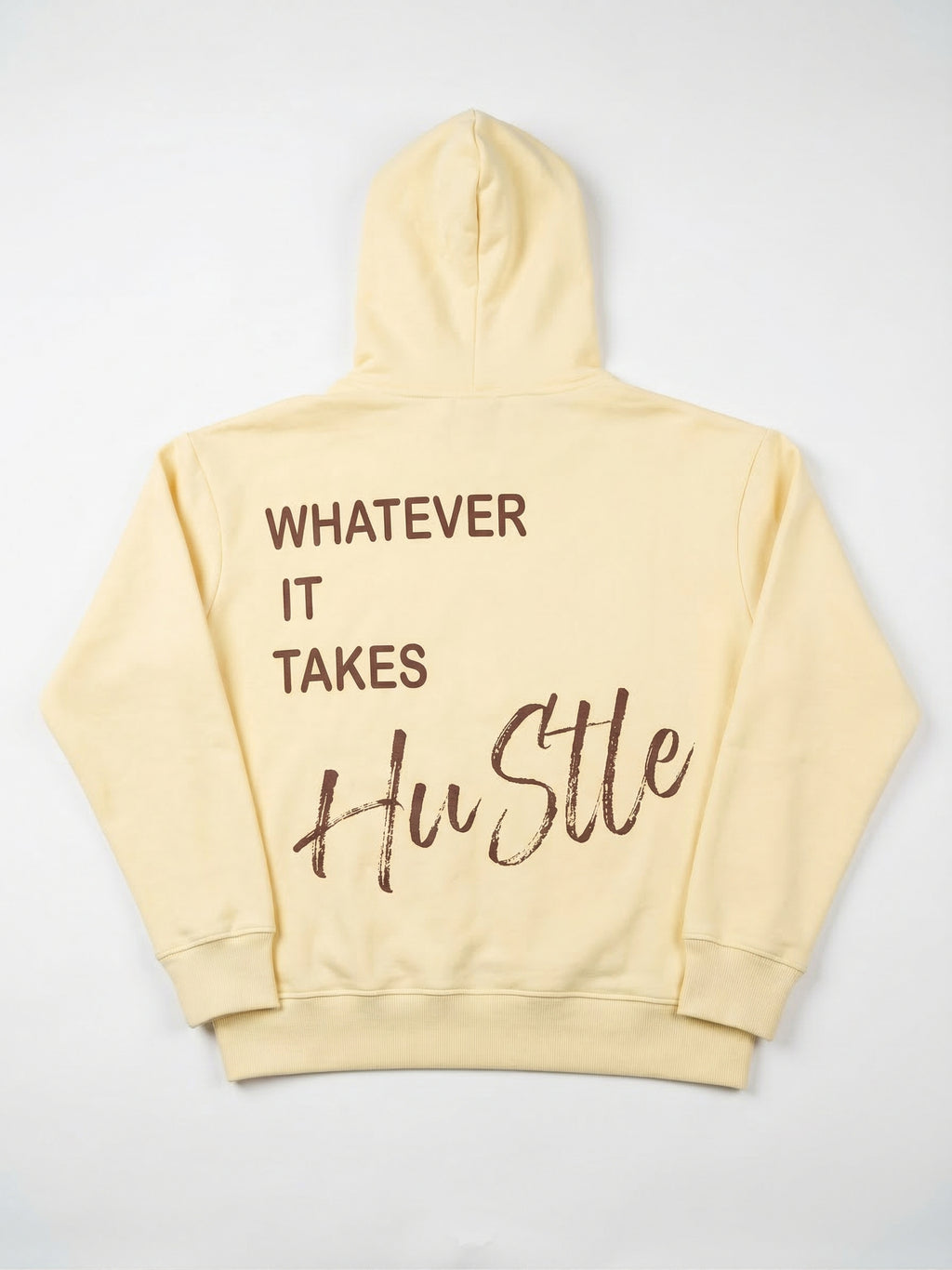 Amelkis HUSTLE hoodie in Cream