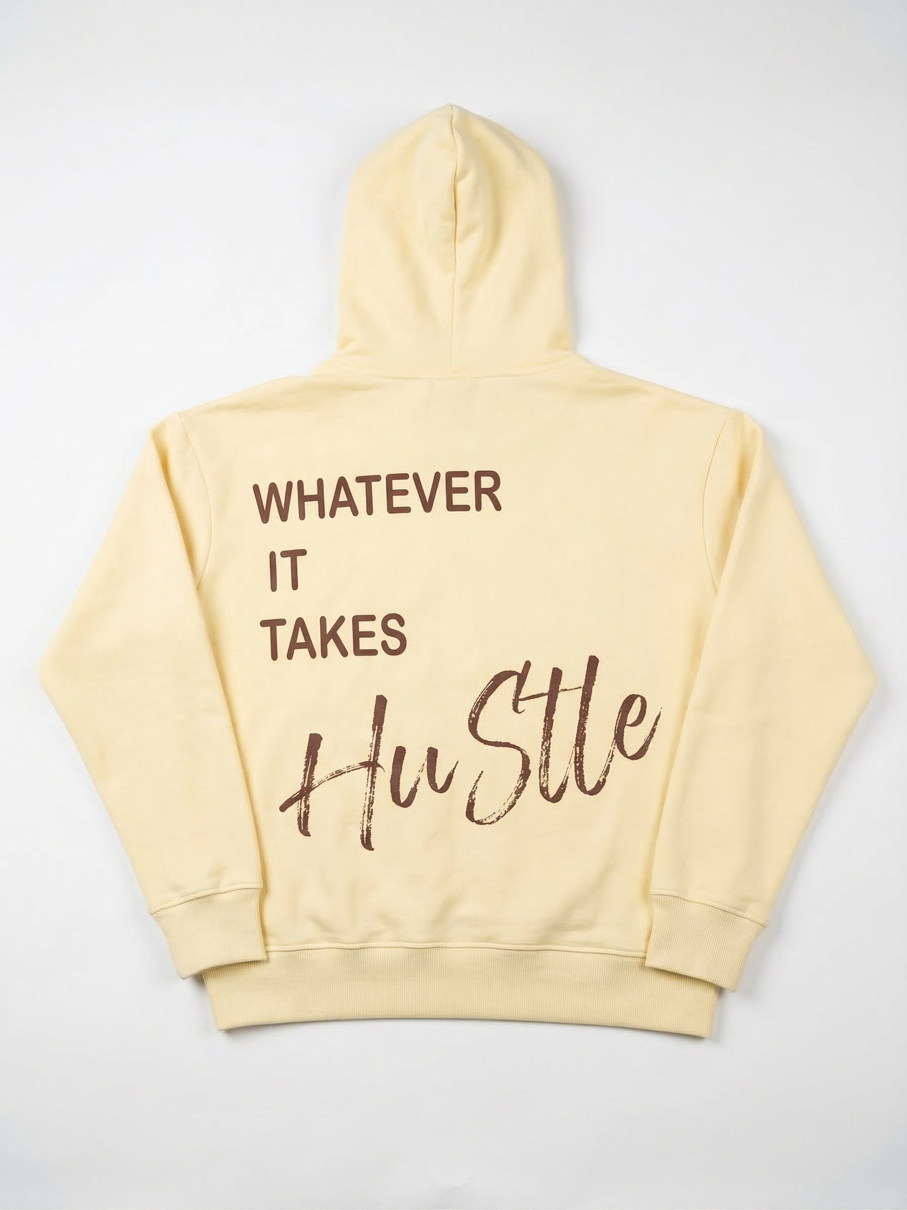 Amelkis HUSTLE hoodie in Cream