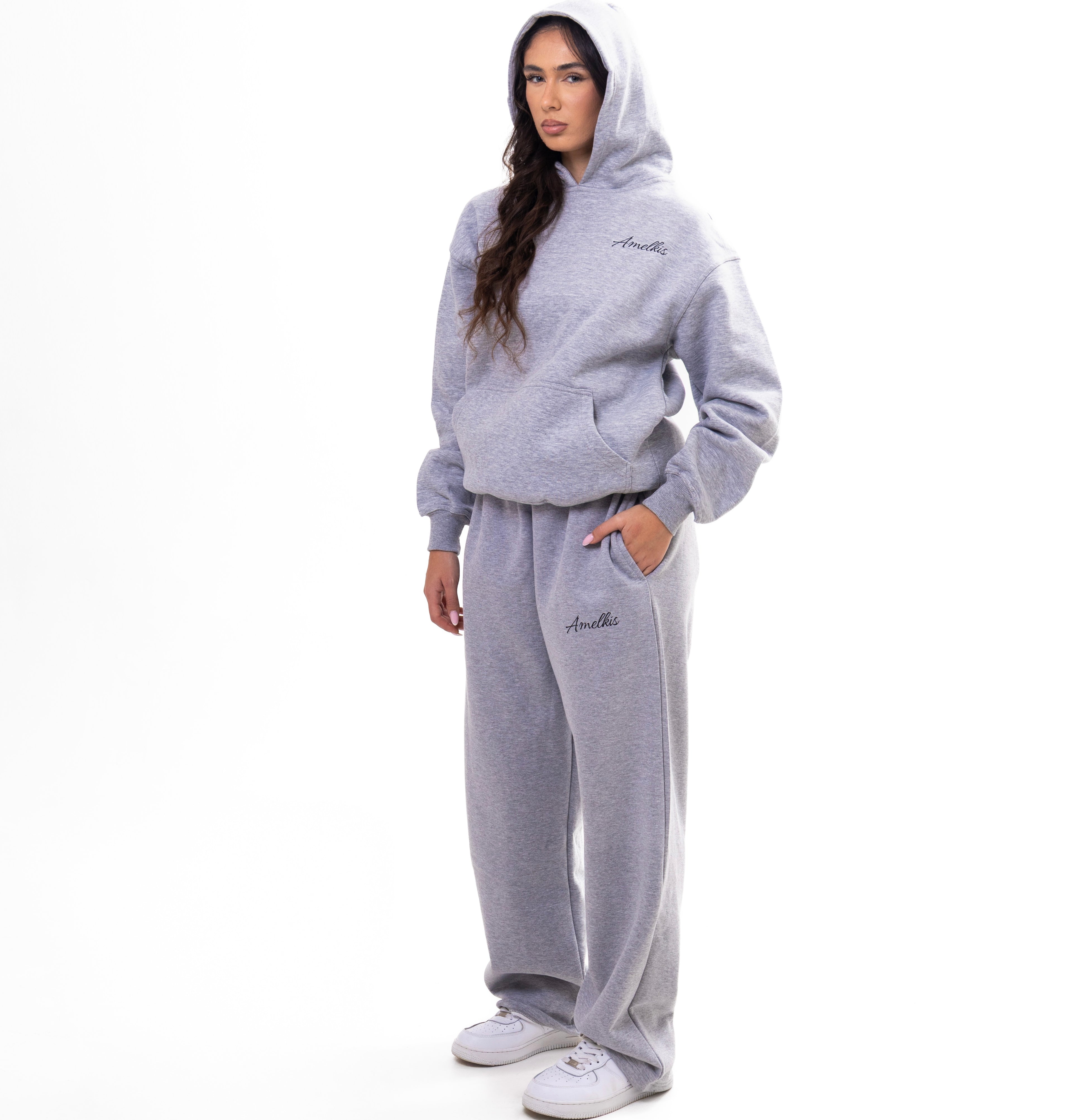 Amelkis basic hoodie in grey